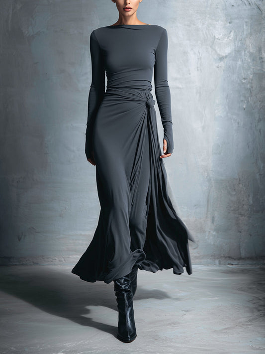 Vittoria ∙ Abito maxi con nodo laterale