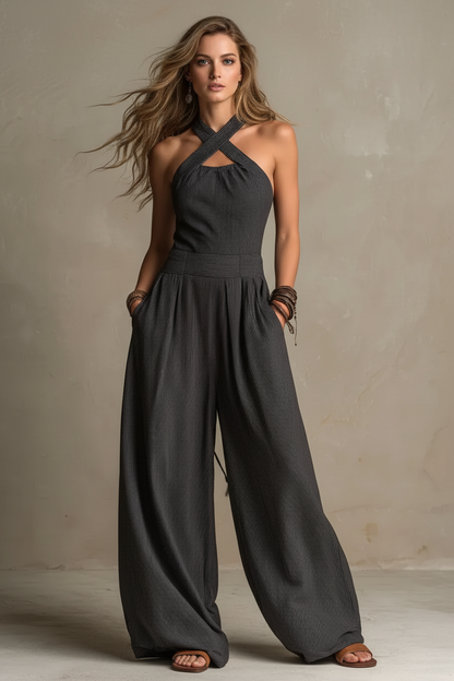 Jumpsuit gris antracita editorial