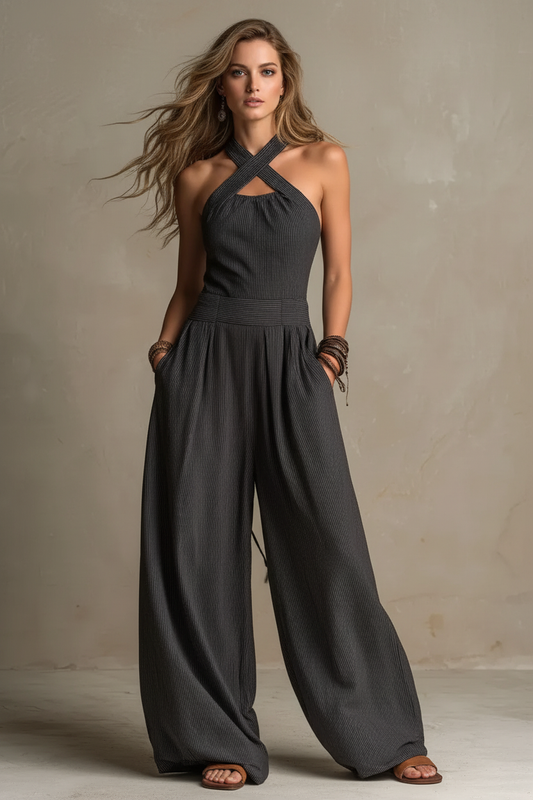 Jumpsuit gris antracita editorial