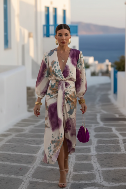 Vestido floral Mykonos