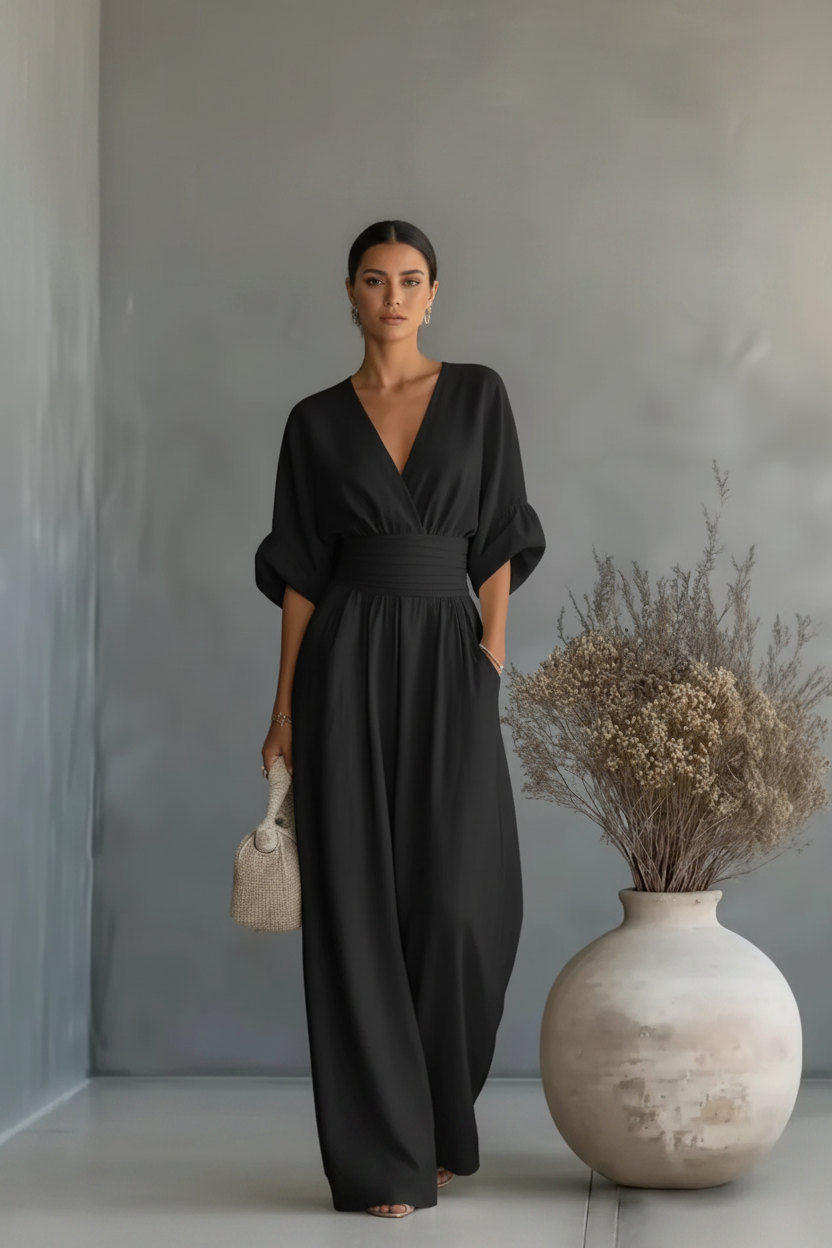 Vestido negro maxi
